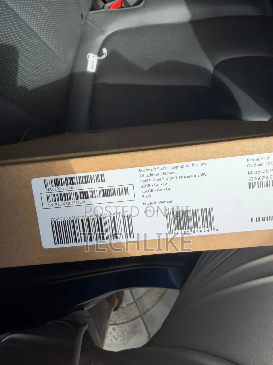 New Laptop Microsoft Surface Laptop 7 32GB Intel Core Ultra 7 SSD 256GB