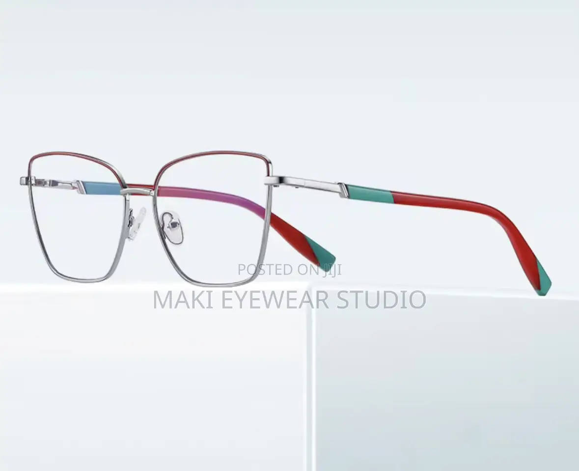 Polygon Metal Optical Frame Computer Style Glasses