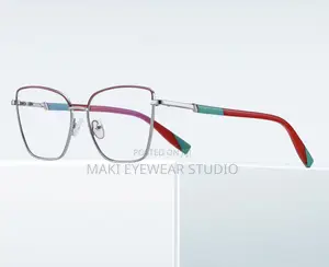 Polygon Metal Optical Frame Computer Style Glasses