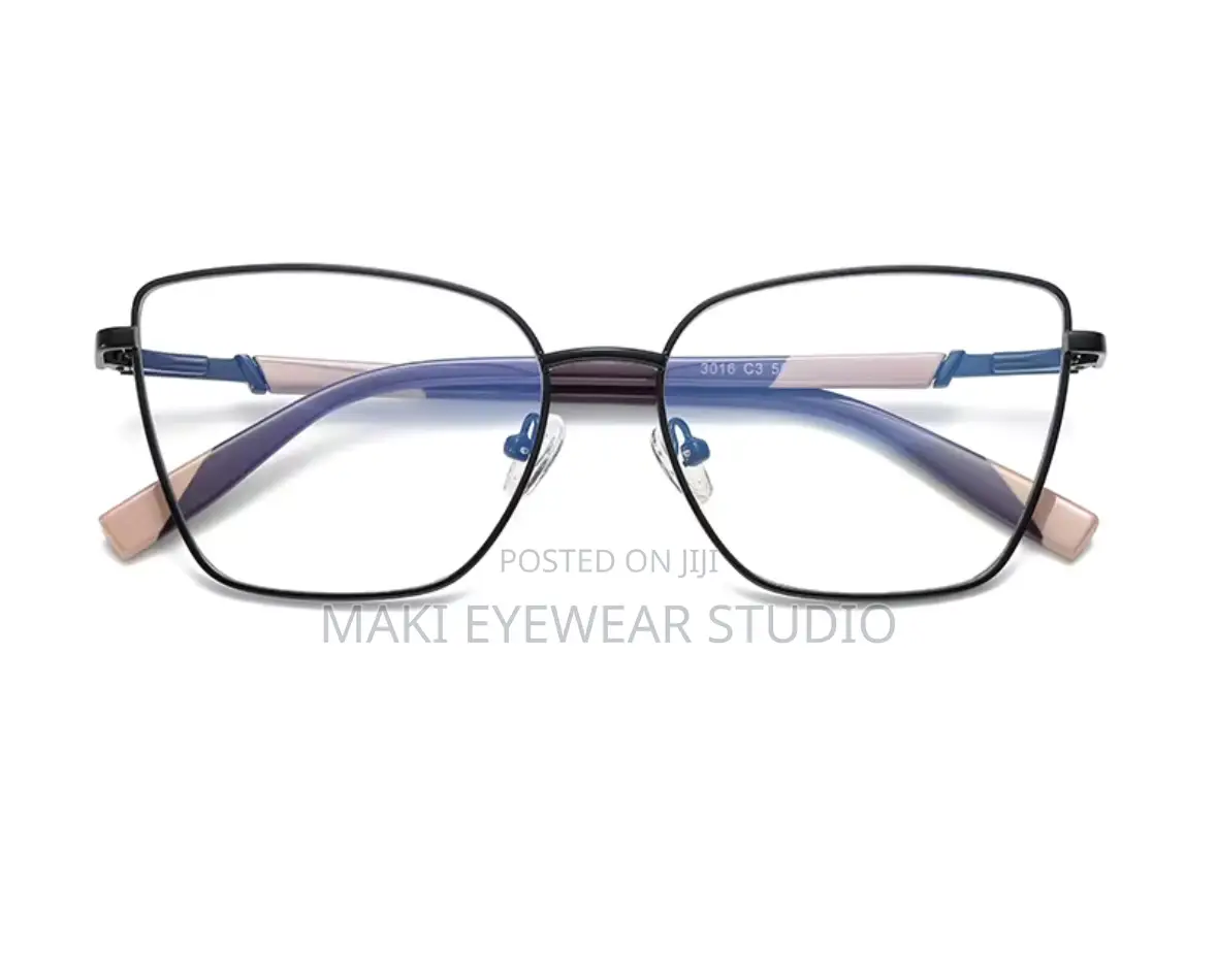 Polygon Metal Optical Frame Computer Style Glasses