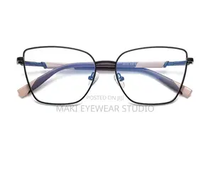 Polygon Metal Optical Frame Computer Style Glasses