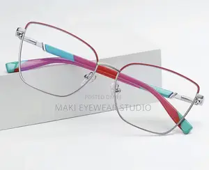 Polygon Metal Optical Frame Computer Style Glasses