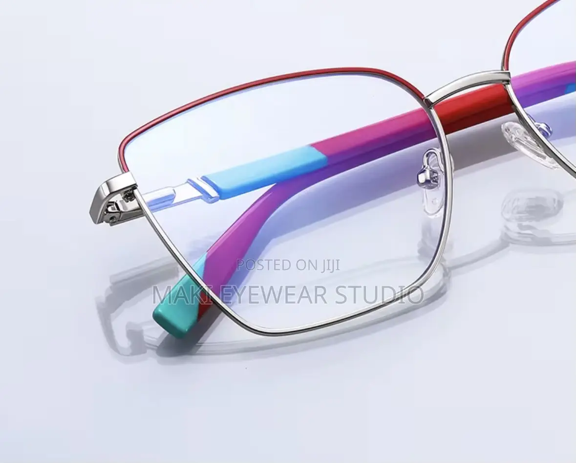 Polygon Metal Optical Frame Computer Style Glasses