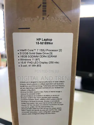 New Laptop HP 15 16GB Intel Core 7 SSD 512GB
