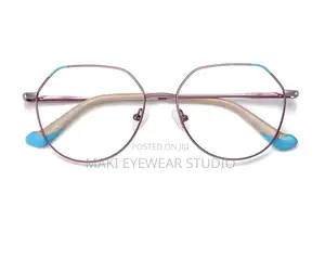 Computer Style Stainless Steel Anti‐Blue‐Light Glasses for Women