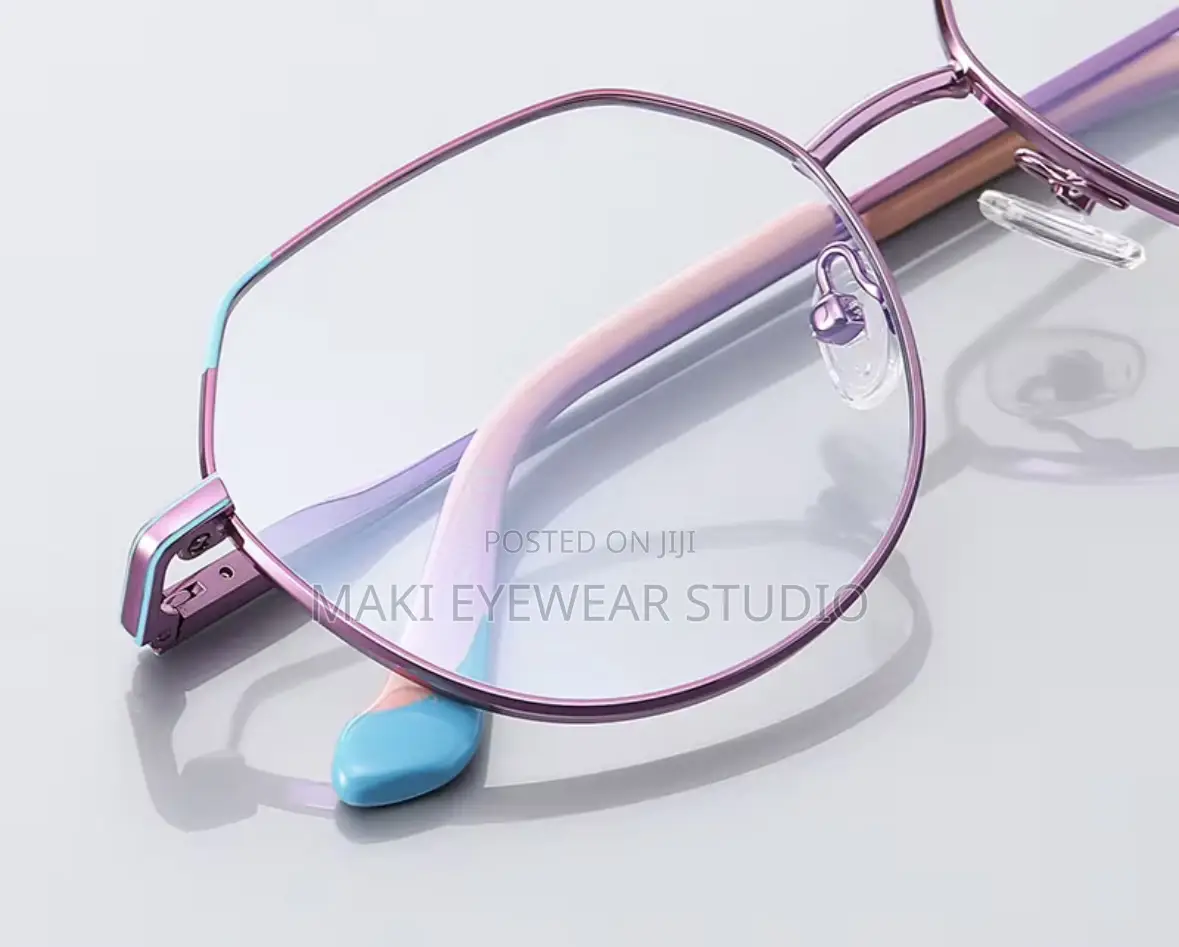 Computer Style Stainless Steel Anti‐Blue‐Light Glasses for Women
