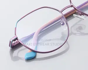 Computer Style Stainless Steel Anti‐Blue‐Light Glasses for Women