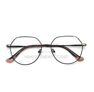Computer Style Stainless Steel Anti‐Blue‐Light Glasses for Women