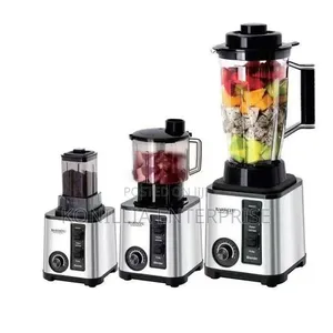 3 in 1 Cups Heavy Duty Commercial Blender -3.8l- Silver/Black.