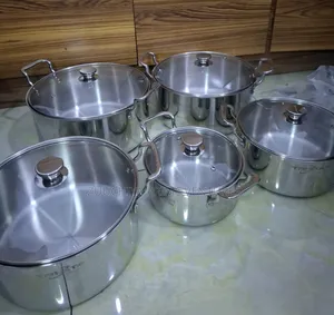 10pcs Tristar Tri-Ply Stainless Steel Casserole Cookware Set Uk