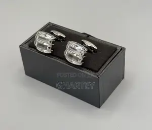 All Silver Luxury Cufflinks