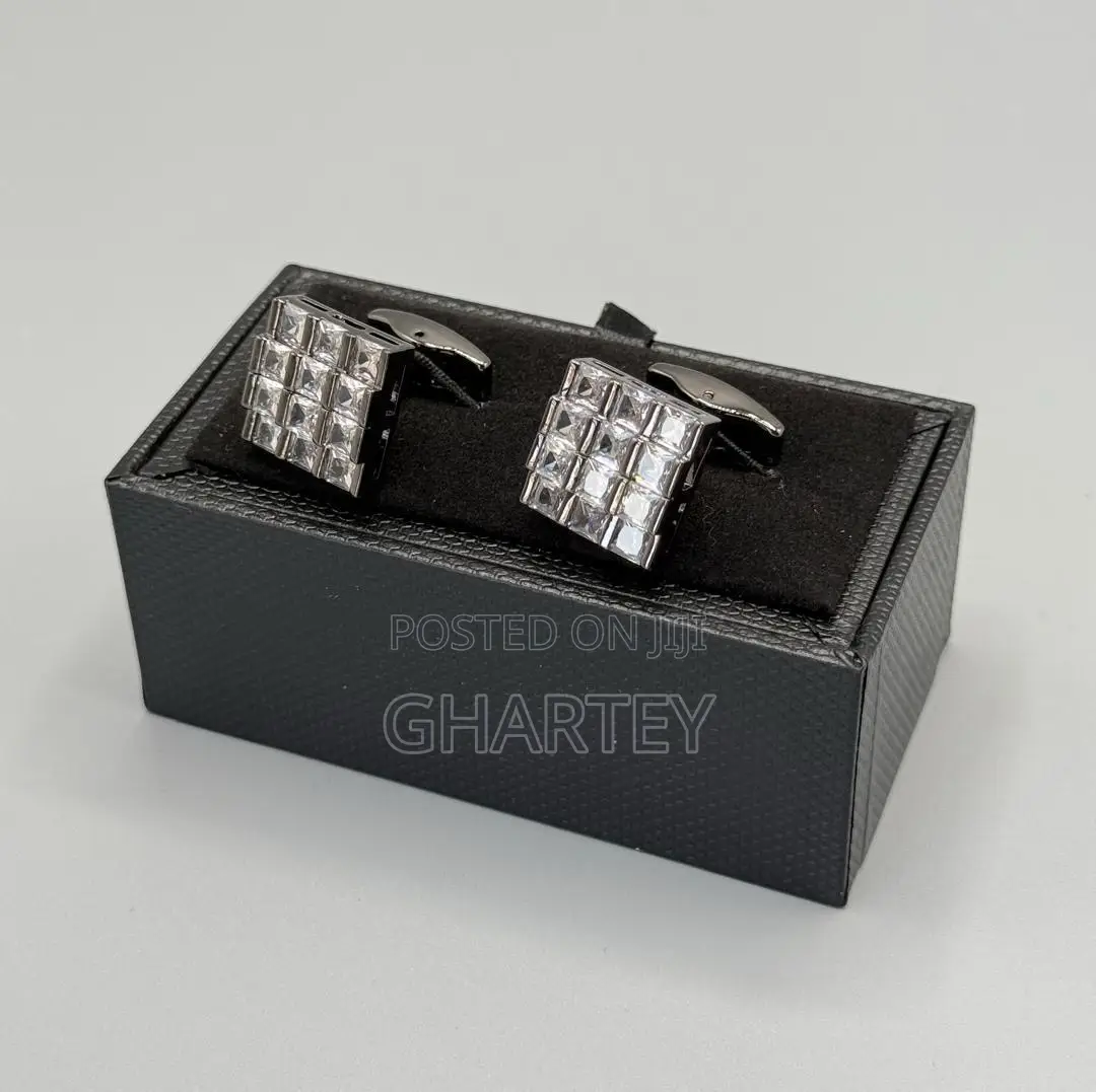 All Silver Luxury Cufflinks