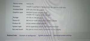 Laptop Dell Precision 15 5520 8GB Intel Core i7 SSD 256GB