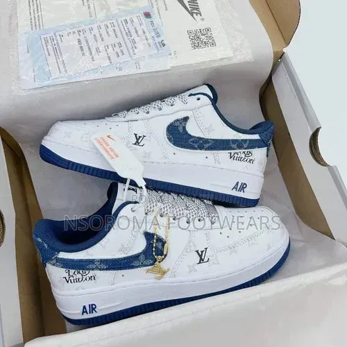Nike Air Force 1 Louis Vuitton – White Blue Luxury (38–45) –