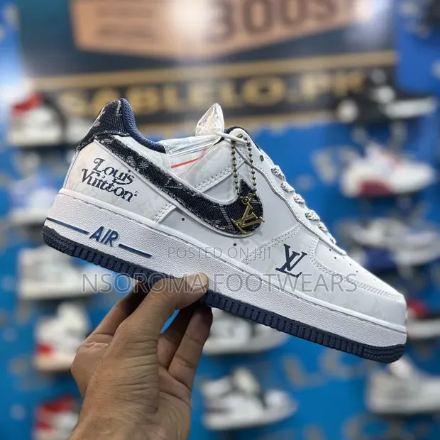 Nike Air Force 1 Louis Vuitton – White Blue Luxury (38–45) –