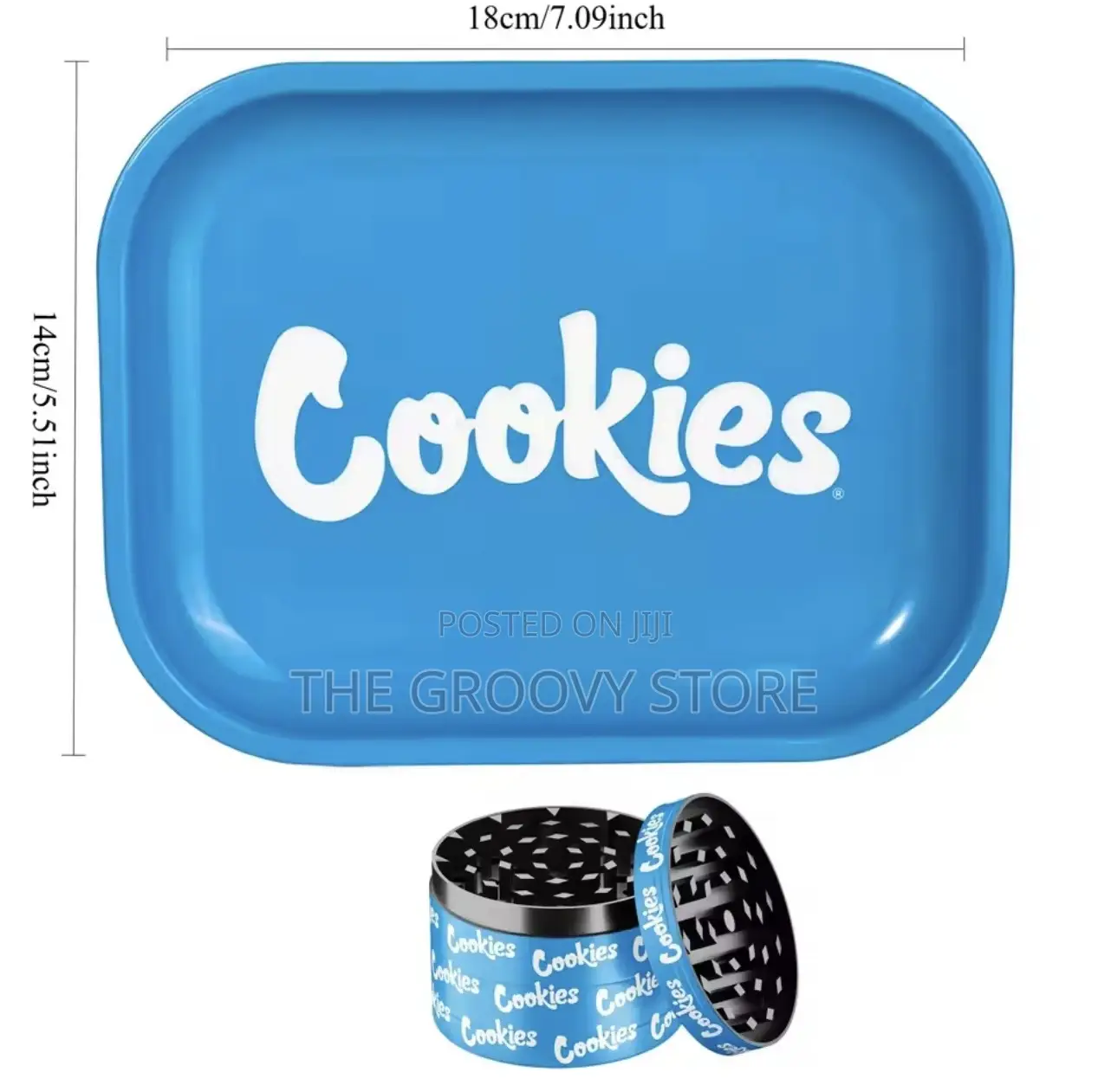 Blue Cookies Metal Rolling Tray Herb Grinder