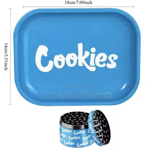 Blue Cookies Metal Rolling Tray Herb Grinder