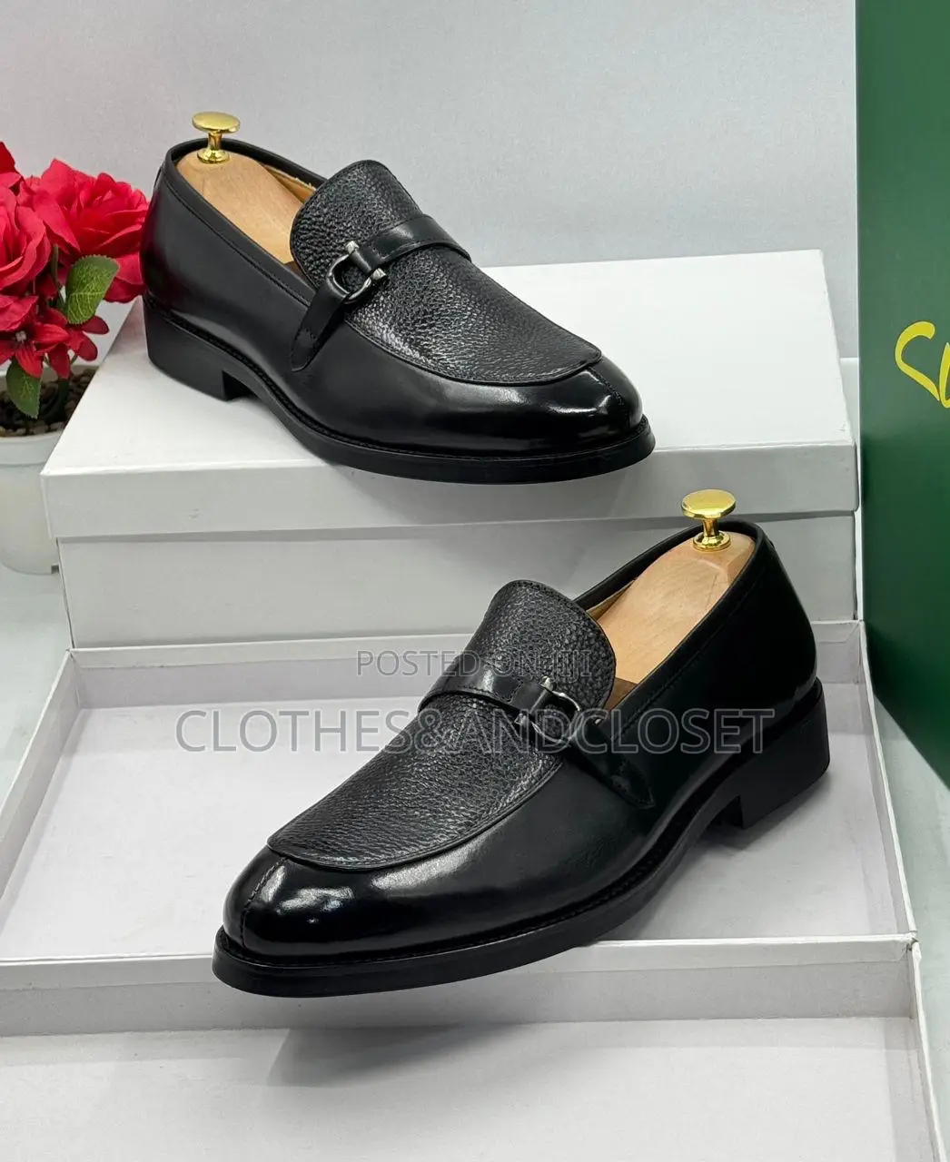 Men's Premium Black Leather Slip-on Loafer