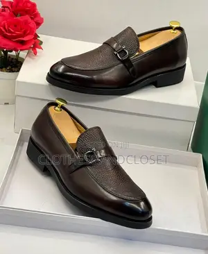 Brown Leather Clarks Loafers