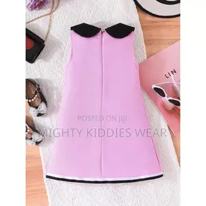 Girls Collar Bow Tweed Dress Age 4-6yrs