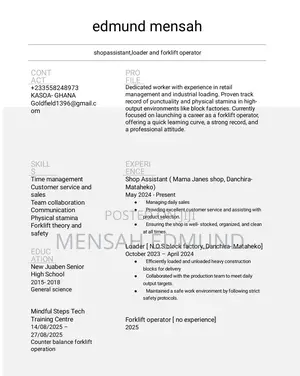Factory Hand / Production Assistant