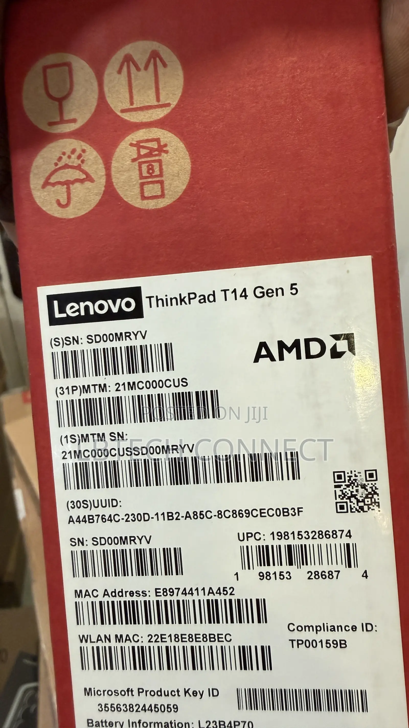 New Laptop Lenovo ThinkPad T14 16GB AMD Ryzen 7 SSD 512GB