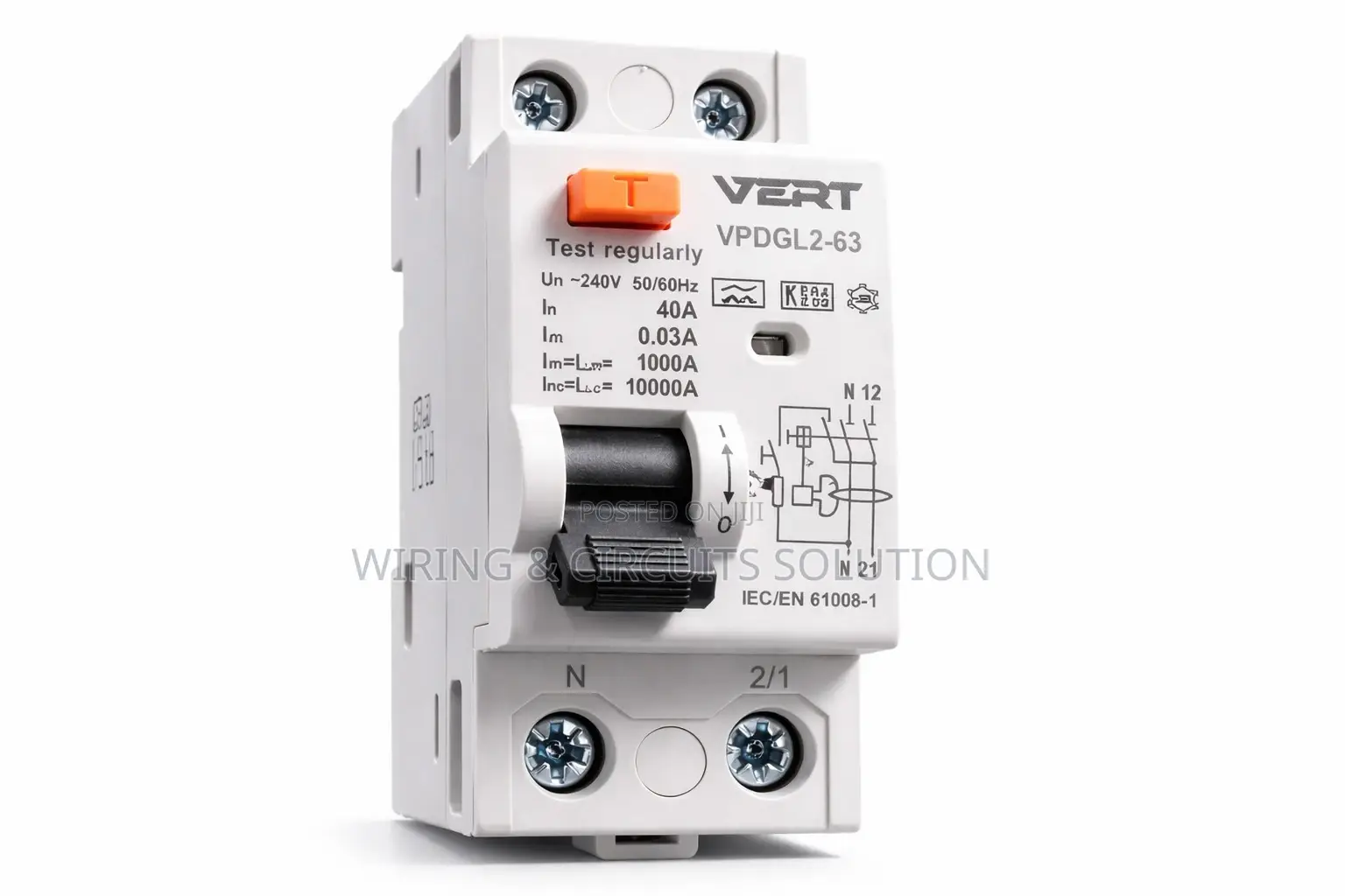 Vert Type A Rcd 40amp 1p+N 30ma Solar And Ev Charger Installation