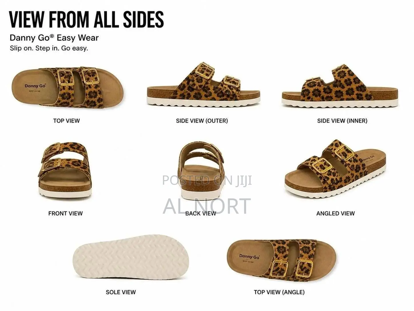 Easy Wear Leopard Print Slide Sandals