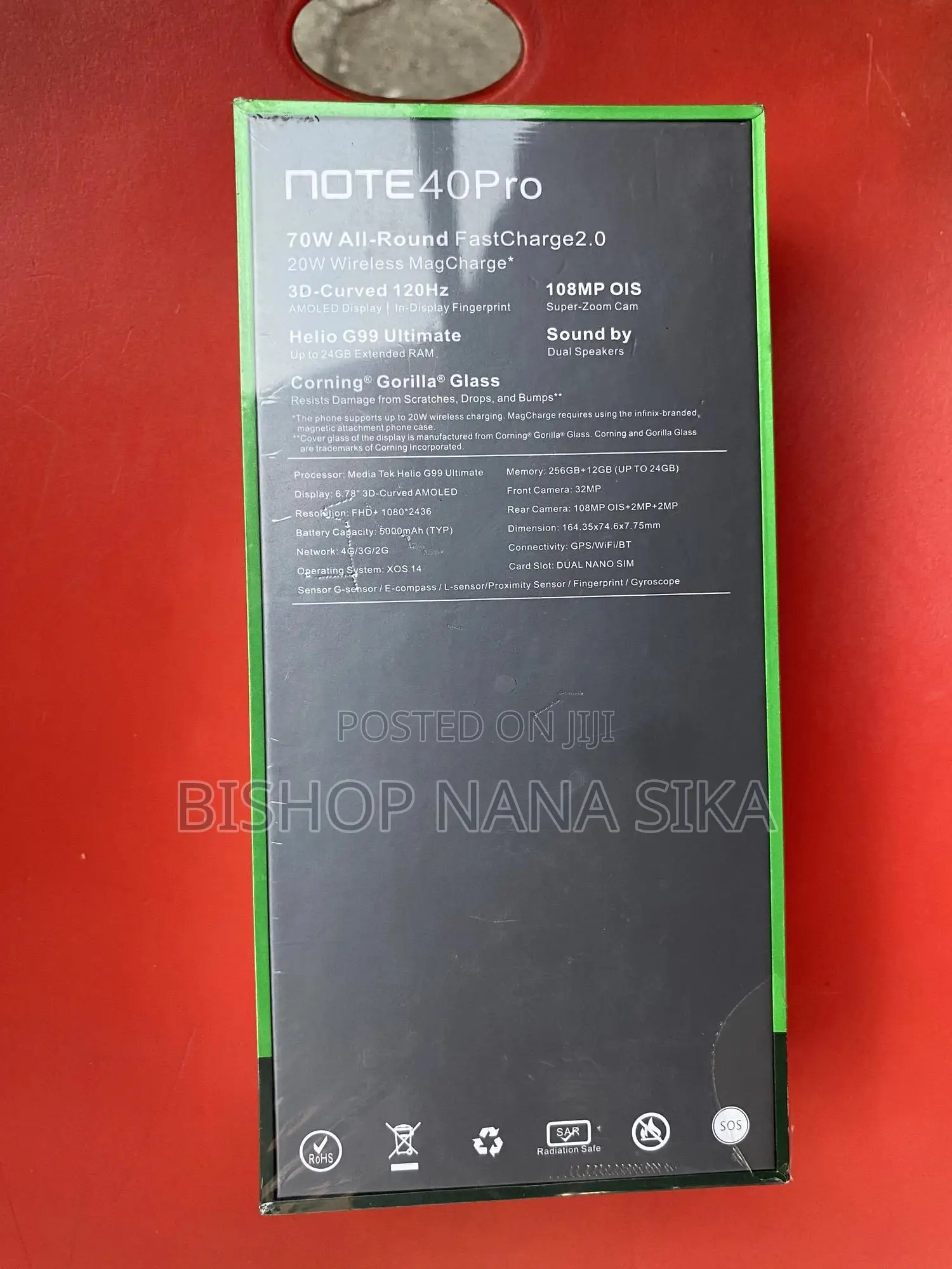 New Infinix Note 40 Pro 5G 256 GB Black