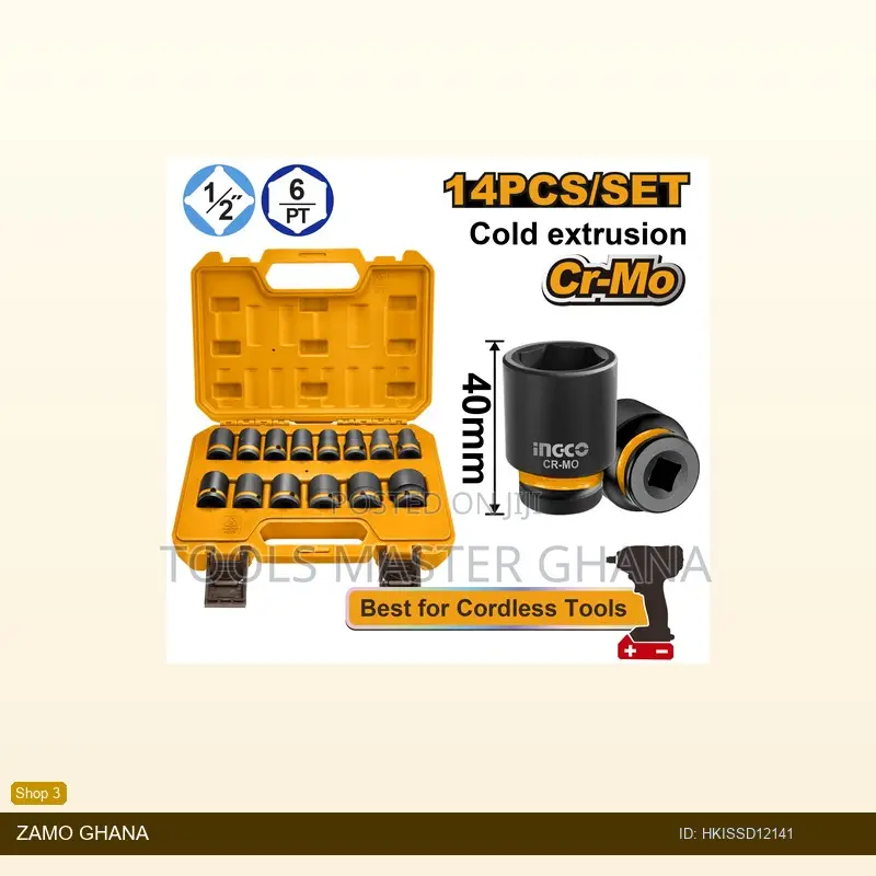 14 PCS 1/2"Dr. Impact Socket - Hkissd12141