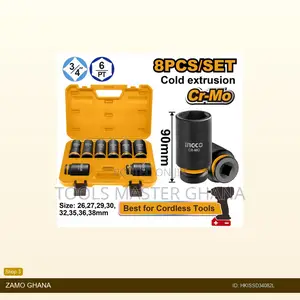 8 PCS 3/4"Dr. Deep Impact Socket - Hkissd34082l