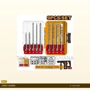 9 PCS SDS Plus Hammer Drill Bits - Akdl30906