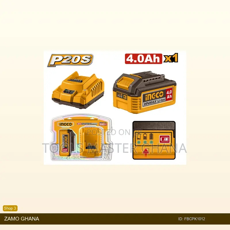 Lithiumion Battery and Charger - Fbcpk1012