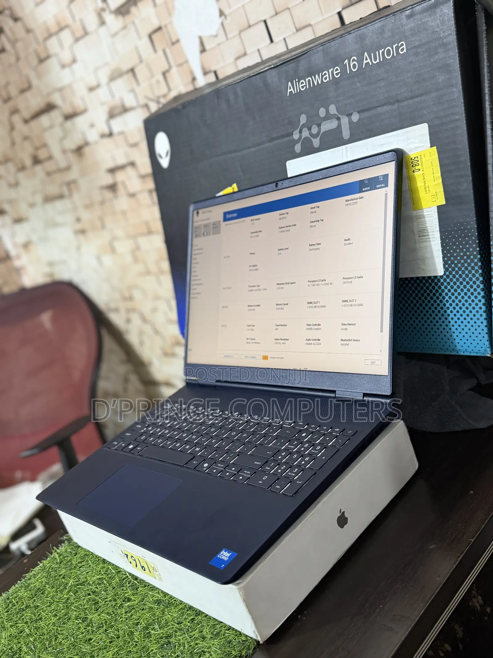 New Laptop Alienware 16 Aurora 16GB Intel Core 7 SSD 1T