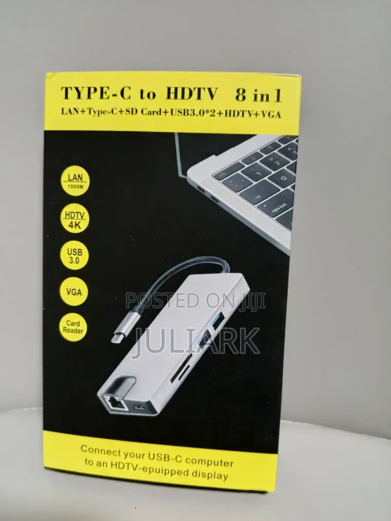Type C 8in1 Dongle (Multiple Ports) With Vga