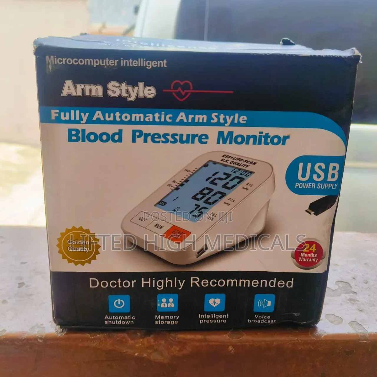 Digital Automatic Blood Pressure Monitor With Usb Power