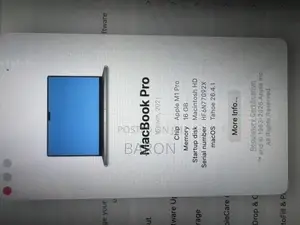 Laptop Apple MacBook Pro 2021 M1 16GB Apple M1 Pro SSD 512GB