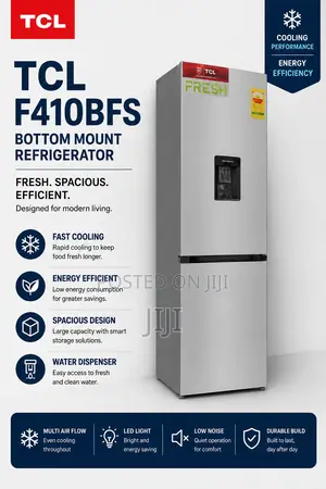 TCL F410bfs Bottom Freezer Refrigerator