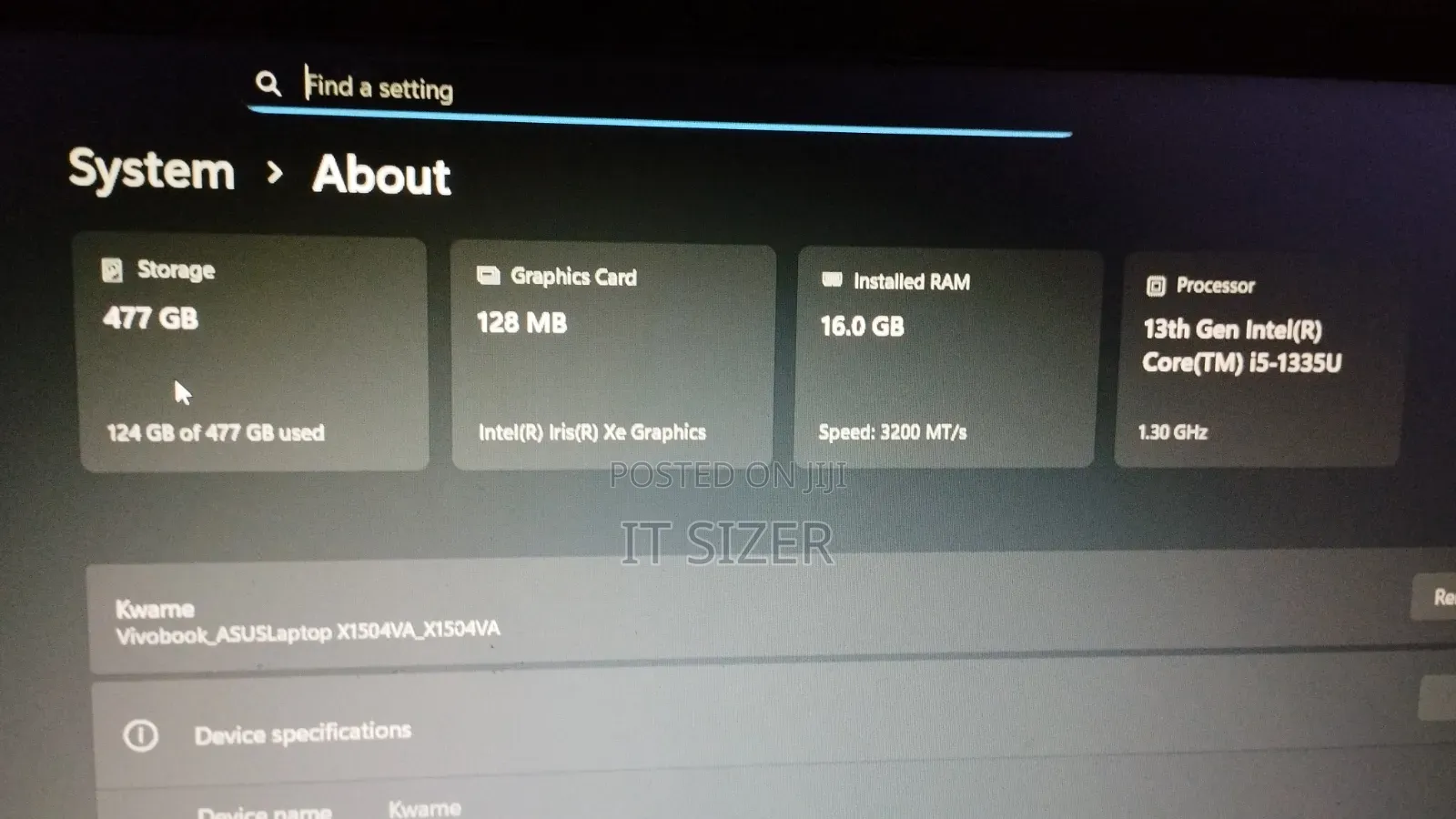 Laptop Asus VivoBook 15 X540NA 16GB Intel Core i5 SSD 512GB
