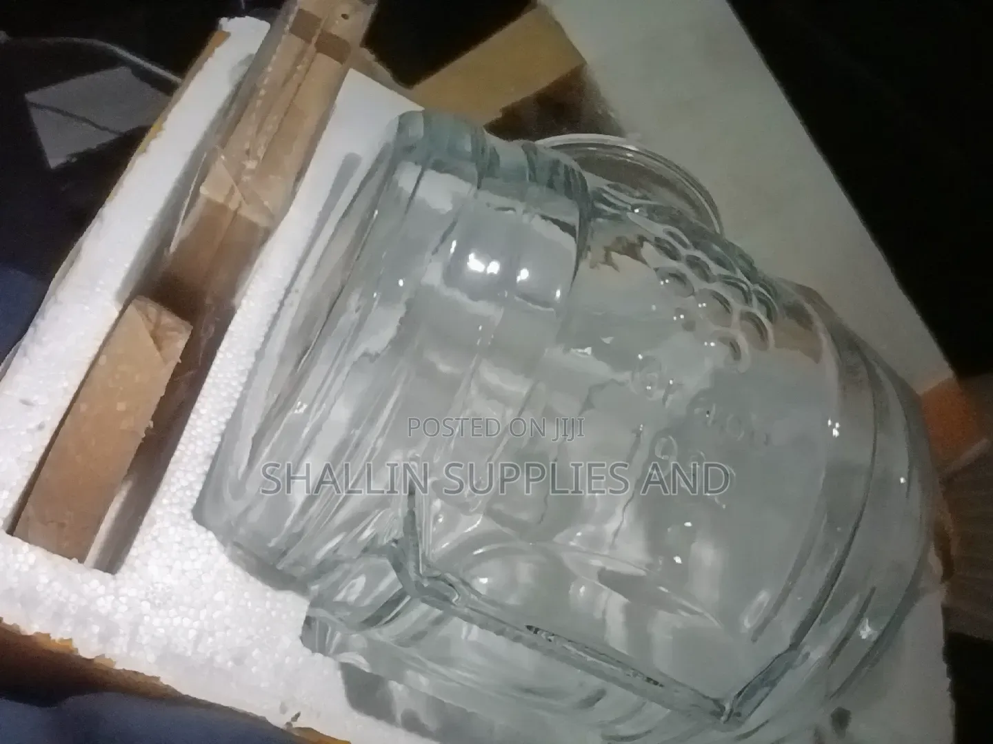 Premium Glass Juice Dispenser Barrel With Wooden Stand