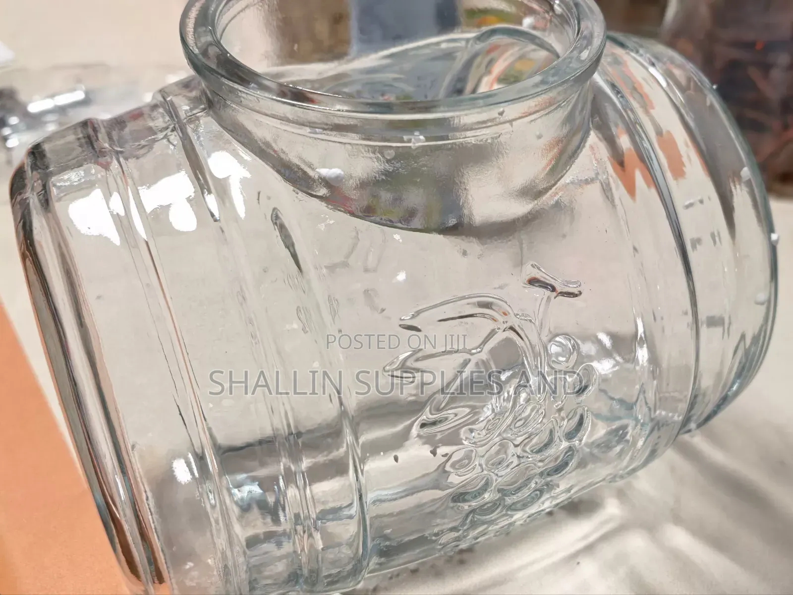 Premium Glass Juice Dispenser Barrel With Wooden Stand