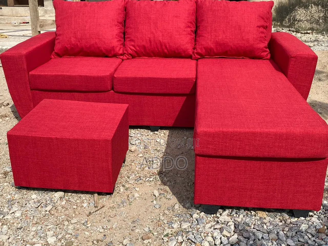 Red L Shape Sofa Forsale