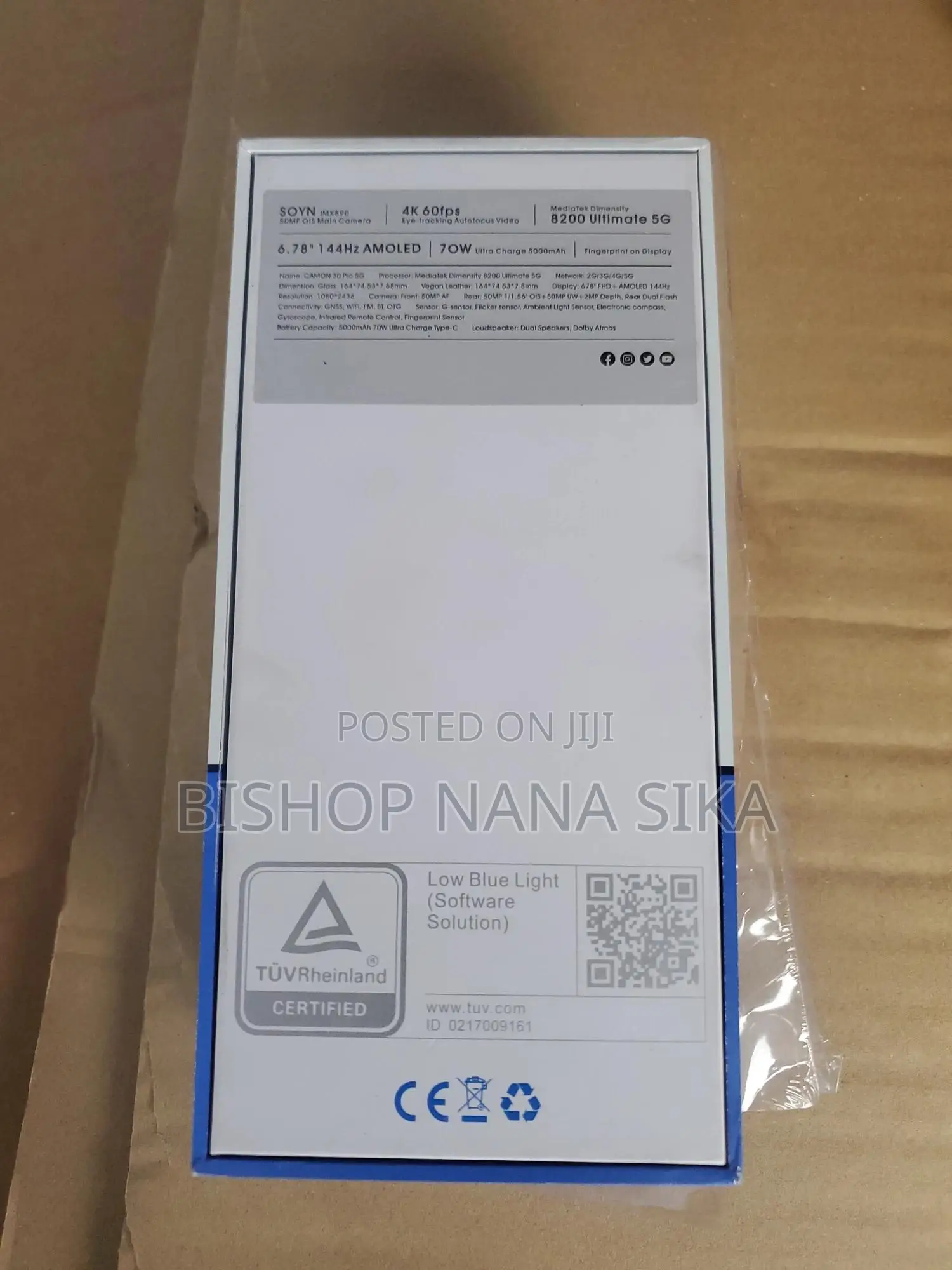 New Tecno Camon 30 Pro 5G 256 GB Black