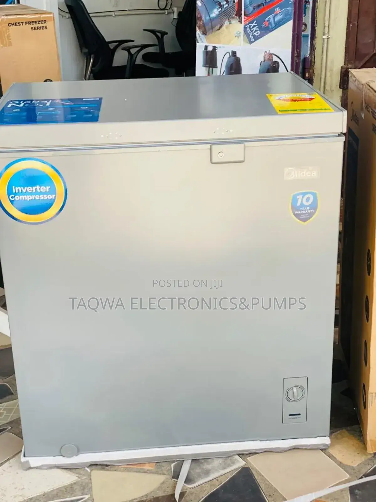 Grey Midea 198ltrs Chest Freezer