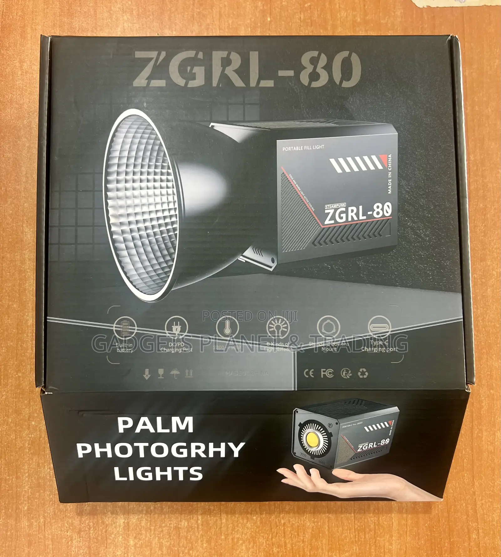 ZGRL-80 Portable Fill Photography Cool Warm Lights With Inbuilt Fan