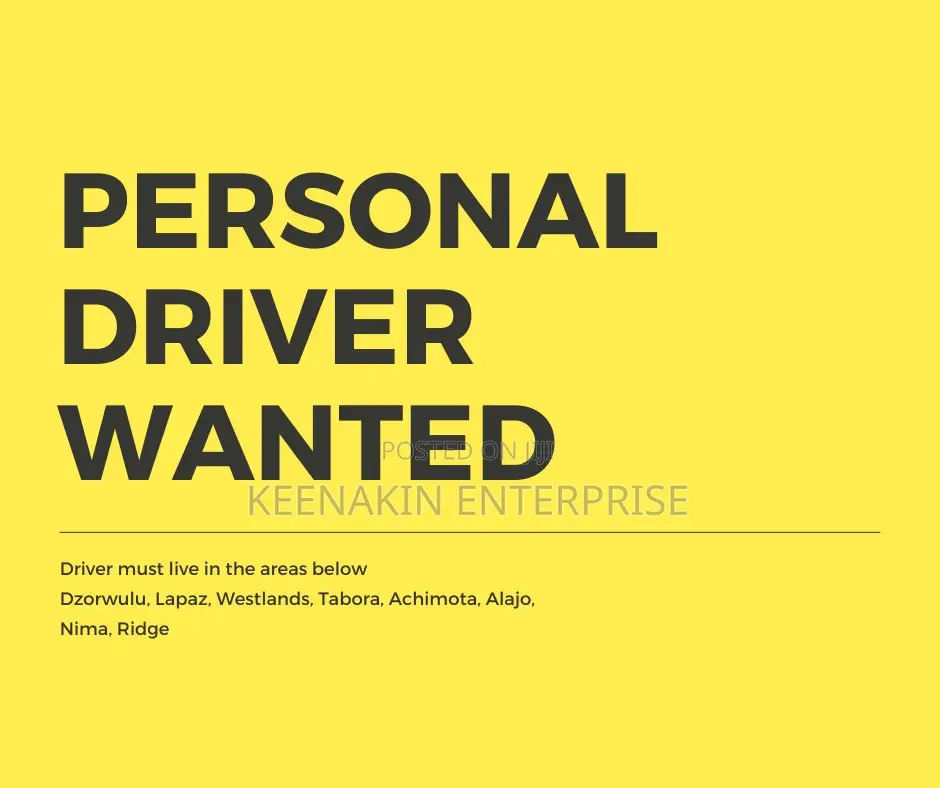 Personal Driver Wanted