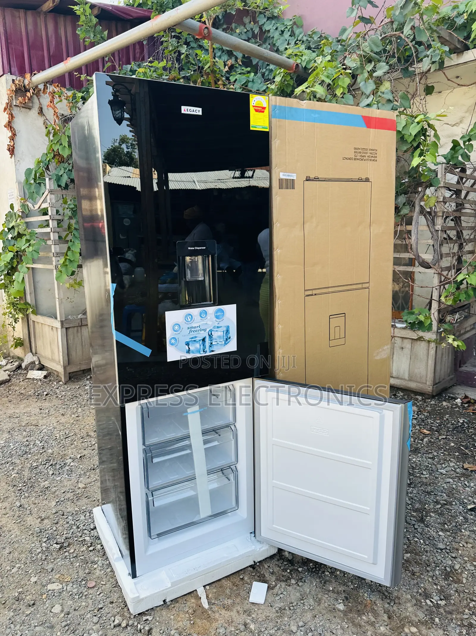 Lagacy Double Door Black Mirror Fridge 311l