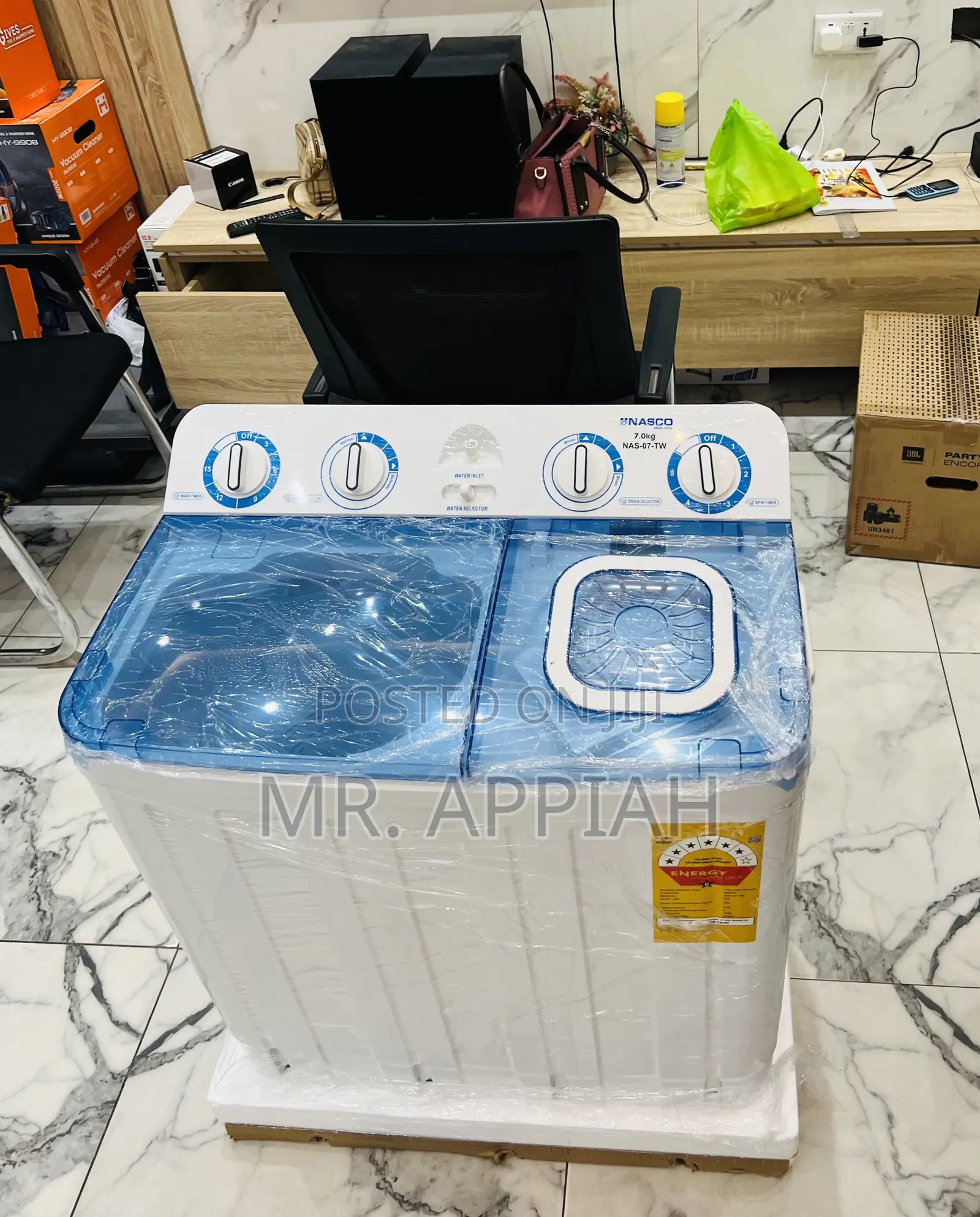 Twin Top Nasco 7kg Transparent Lid Washing Machine 