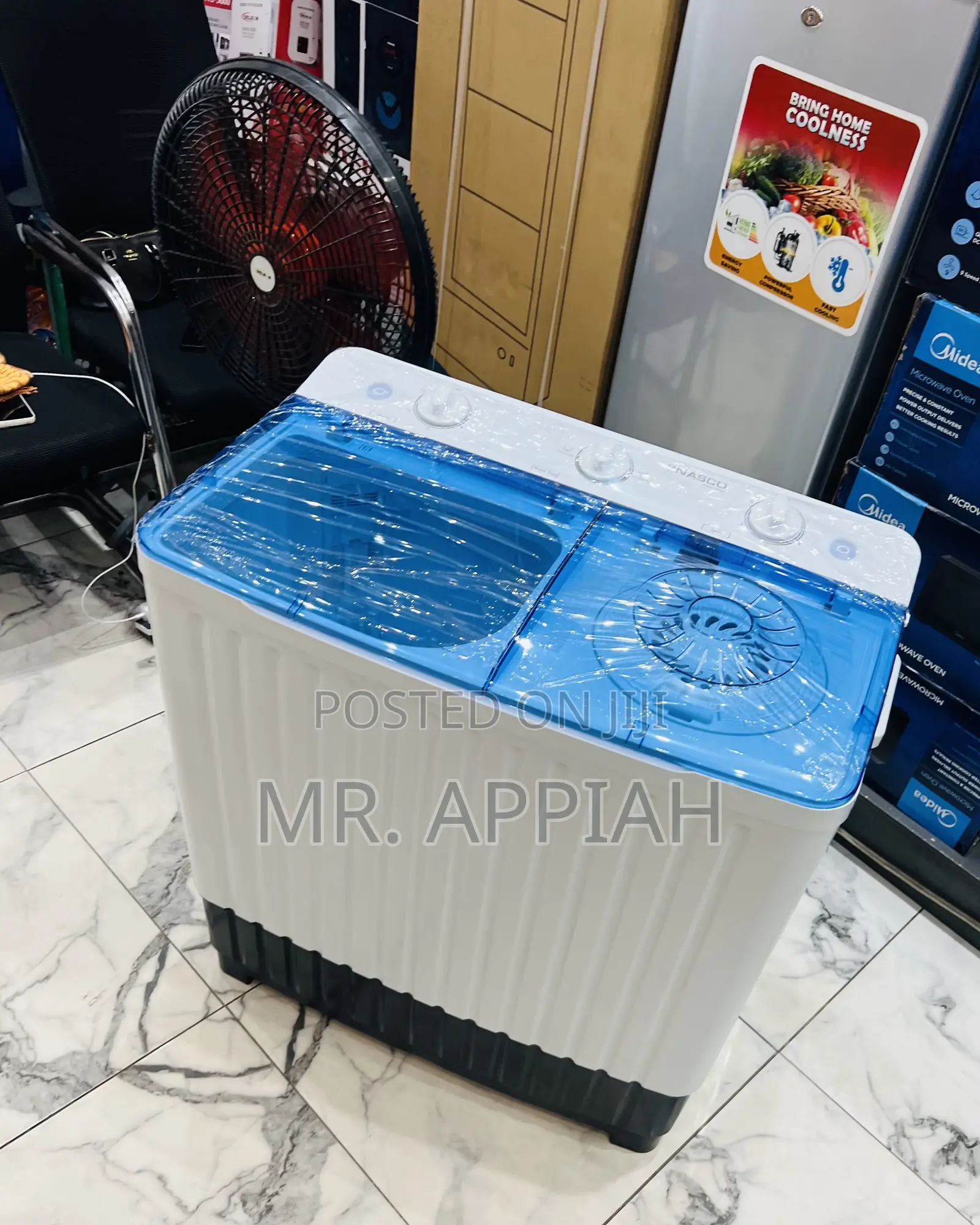 Effortless Cleaning Nasco Semi-Auto Washing Machine,Transparent Lid
