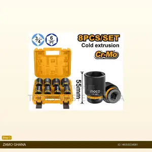 8 PCS 3/4"Dr. Impact Socket - Hkissd34081
